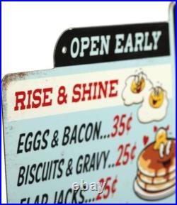 Large Neon Lighted Menu Sign Vintage Kitchen Decor