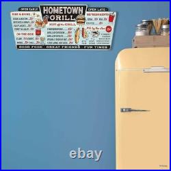 Large Neon Lighted Menu Sign Vintage Kitchen Decor