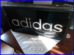 Large Store Adidas Neon Sign. Vintage Electriglas