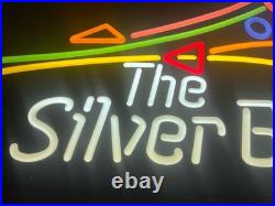 Large VTG 1992 Coors Light The Silver Bullet Neon Look Lighted Sign 40x24x6
