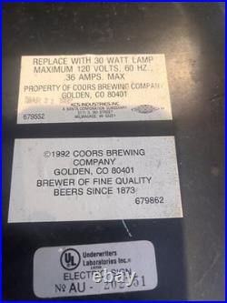 Large VTG 1992 Coors Light The Silver Bullet Neon Look Lighted Sign 40x24x6