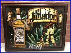Large Vintage El Jimador Tequila Bar Light Beer Sign Man Cave 26x20 RARE Collect