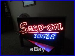 Large Vintage Snap On Tools Neon Light Sign Great Man Cave Decor