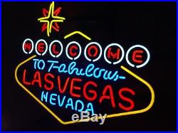 Lasvegas Handmad Vintage Artwork Gift Light Neon Sign Store Open Room Game Beer