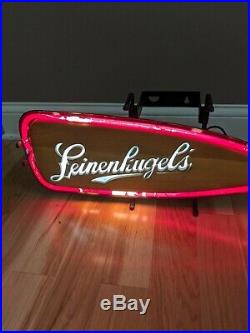 Leinenkugels Beer Canoe Paddle Vintage Fallon Neon Light Up Bar Beer Sign