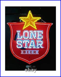 Lone Star Beer Acrylic Vintage Neon Signs, Neon Bar Signs Glass Neon Signs Per