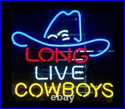 Long Live Cowboys Hat Man Cave Neon Wall Sign Decor Neon Sign Vintage