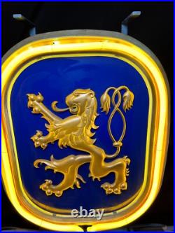 Lowenbrau Vintage Neon Beer Sign 1983 Lighted Bar Advertising USA