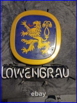 Lowenbrau Vintage Neon Beer Sign 1983 Lighted Bar Advertising USA
