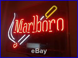 Marlboro Cigarettes Neon Lighted Sign 1997 Vintage Tobacco Advertising Light