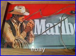Marlboro Man Cowboy Vintage Neon Bar Light Sign Advertising Cigarette Display
