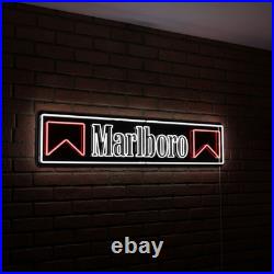 Marlboro Tobacco Cigarette Neon Light Sign 30x6 Lamp Vintage Shop Wall Decor