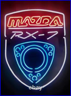 Mazda Rx-7 Sports Car Vintage Garage Neon Sign 19x15 Bar Light Party Pub