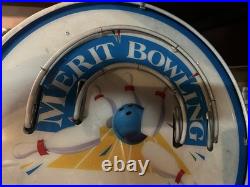 Merit Cigarettes Merit Bowling old vintage antique neon sign partially works