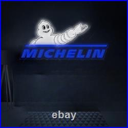 Michelin Logo LED Neon Sign 28x16 Light Man Cave Vintage Display Wall Decor Michelin Logo LED Neon Sign 28x16 Light Man Cave Vintage Display Wall Decor