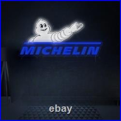 Michelin Logo LED Neon Sign 28x16 Light Man Cave Vintage Display Wall Decor Michelin Logo LED Neon Sign 28x16 Light Man Cave Vintage Display Wall Decor