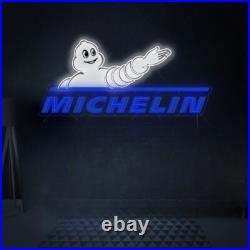 Michelin Logo LED Neon Sign 28x16 Light Man Cave Vintage Display Wall Decor Michelin Logo LED Neon Sign 28x16 Light Man Cave Vintage Display Wall Decor
