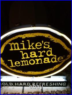 Mikes Hard Lemonade Cold Hard Refreshing Vintage Beer Sign Bar Neon Light 20x23