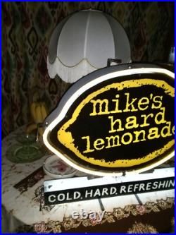 Mikes Hard Lemonade Cold Hard Refreshing Vintage Beer Sign Bar Neon Light 20x23