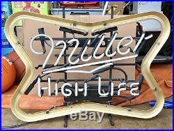 Miller High Life Neon Lighted sign VINTAGE Bowtie style (COOL)