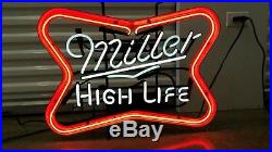 Miller High Life Neon Lighted sign VINTAGE Bowtie style (COOL)