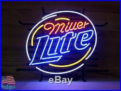 Miller Lite Beer Pub Bar Vintage Neon Sign 17''X14'' From USA