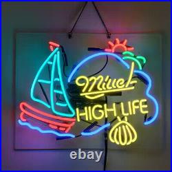Miller Lite Neon Beer Sign Home Bar Store Pub Decor Vintage Neon Bar Signs 24x20