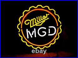 Miller MGD Custom Neon Sign Vintage Shop Beer Bar Sign Glass Lamp 16