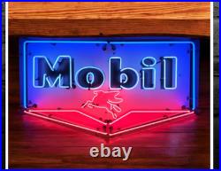 Mobil Pegasus Neon Sign / Vintage Gas Pump Station Mens Signs / Car Hot Rod Peg