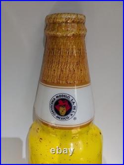 Modelo Beer Bottle Light Up Lamp Neon Sign Bar Man Cave Decor Pub Beer vtg