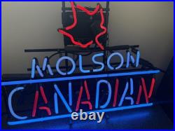 Molson Canadian Beer Neon Sign Vintage Working Window Advertisement Man Cave