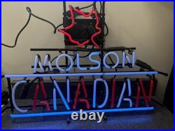Molson Canadian Beer Neon Sign Vintage Working Window Advertisement Man Cave