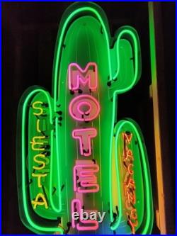 Motel Siesta Neon Sign / Route 66 Vintage Hotel Signs / Desert TexMex Decor Mens
