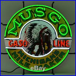 Musgo vintage style Gasoline sign Texaco Star real neon NIB