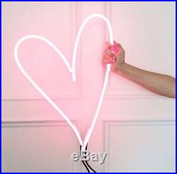 NEON SIGN HEART (Wall Decor Tracey Emin Damien Hirst Pink Vintage Design)