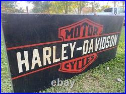 NEON Vintage HARLEY DAVIDSON MOTORCYCLE Double Sided SIGN DEALERSHIP MANCAVE