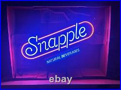 NEW Snapple Natural Beverages Neon Sign in The Original Box Vintage