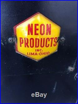 NOS Large Vintage double sided light up Philco Advertising Sign. Neon Products