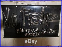 NO FEAR Original Vintage Glass Neon Sign MOTOCROSS BMX WCE UFC MMA AUTO RACING
