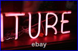 Neon Sign Vintage Mid Century Furniture Store Display Apothecary Cabinet Pink Neon Sign Vintage Mid Century Furniture Store Display Apothecary Cabinet Pink