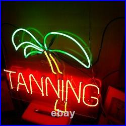 Neon Tanning Bed Salon Ad Neon Sign vintage on plexiglass approx 28 x 23