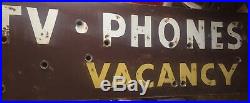 Neon Vintage Alberta Motel TV PHONE NO VACANCY Sign Works 6 Foot Wow