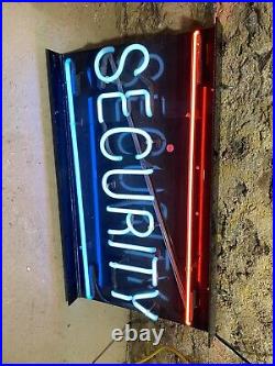 Neon sign Security 18 X 30 Vintage High-Quality Signage Law Enforcement