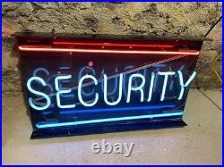 Neon sign Security 18 X 30 Vintage High-Quality Signage Law Enforcement