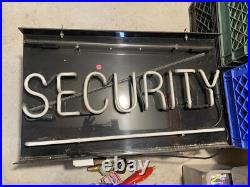Neon sign Security 18 X 30 Vintage High-Quality Signage Law Enforcement