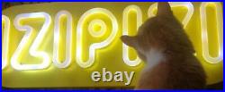 Neon sign vintage YELLOW IZIPIZI EASY PEASY full working order 30x10 inches