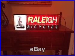 Neon sign vintage bicycle raleigh