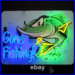 Neonetics 5GFISH Gone Fishing Vintage Look Man Cave Neon Light Neon Sign