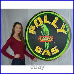 New Gas Polly Business Art Deco Marquee Vintage Look Light Neon Sign 36x36x6