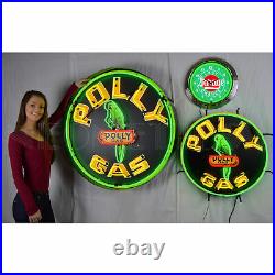 New Gas Polly Business Art Deco Marquee Vintage Look Light Neon Sign 36x36x6